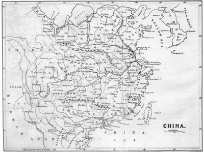 Mapa Chin, 1847 autorstwa Unbekannt