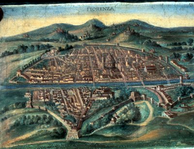 Mapa Florencji, XV wiek autorstwa Unbekannt