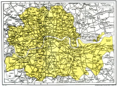 Mapa Londynu, 1924-1926 autorstwa Unbekannt