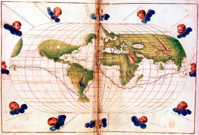 Mapa podróży dookoła świata Magellana, 1519-1521 autorstwa Unbekannt
