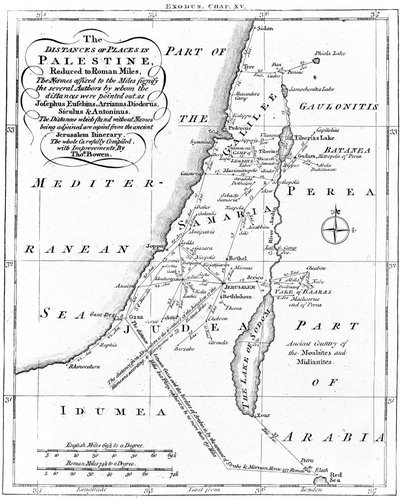 Mapa Palestyny na podstawie starożytnych autorów, ok. 1830 r. autorstwa Unbekannt