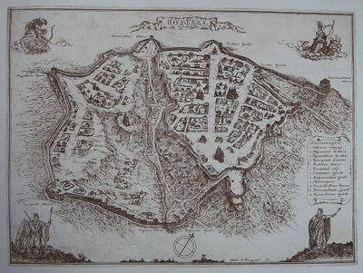 Mapa Połtawy na początku XVIII wieku autorstwa Unbekannt