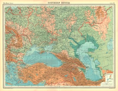 Mapa południowej Rosji autorstwa Unbekannt