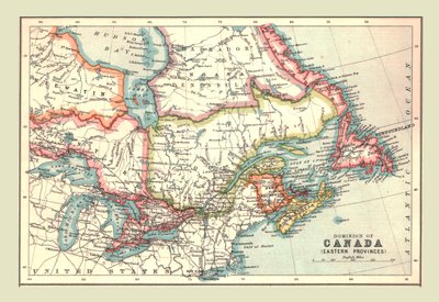 Mapa Dominium Kanady, Prowincje Wschodnie, 1902. autorstwa Unbekannt