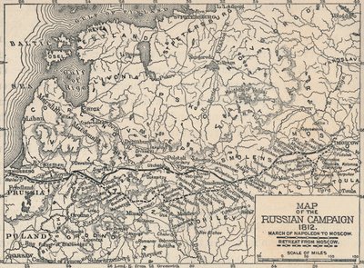 Mapa kampanii rosyjskiej, 1812, 1896 autorstwa Unbekannt