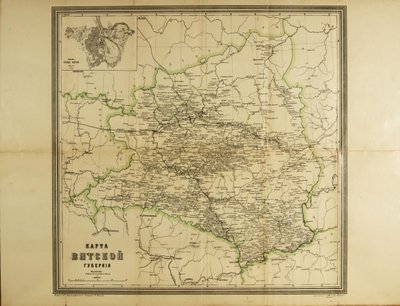 Mapa Gubernatorstwa Wiackiego, ok. 1930 r. 1914 autorstwa Unbekannt