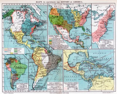 Mapy ilustrujące historię Ameryki, 1901 autorstwa Unbekannt