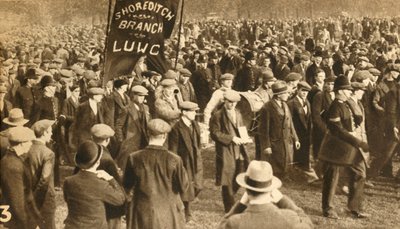 Marsze z Shoreditch, protesty przeciwko testom środków finansowych, Hyde Park, Londyn, 1932, 1933 autorstwa Unbekannt