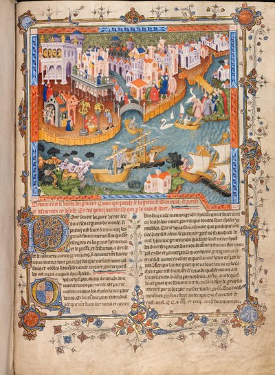 Marco Polos wyjeżdża z Wenecji w 1271 r. Z Marco Polos Travels, ok. 1400 autorstwa Unbekannt