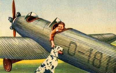 Marga von Etzdorf ze swoim samolotem, 1932. autorstwa Unbekannt
