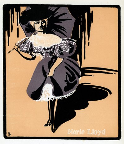 Marie Lloyd 1870-1922, angielska śpiewaczka w sali koncertowej, koniec XIX wieku autorstwa Unbekannt