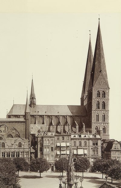 Marienkirche w Lubece. około 1900 autorstwa Unbekannt