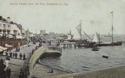 Parada Morska, Southend On Sea (kolorowe zdjęcie) autorstwa Unbekannt