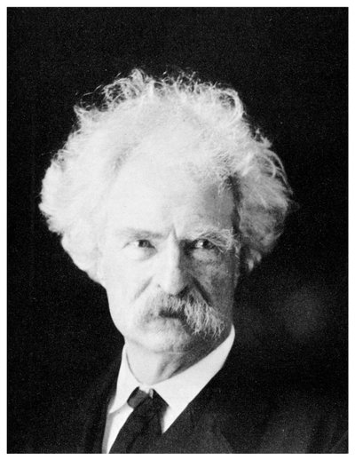 Mark Twain, amerykański powieściopisarz, w późniejszych latach, ok. 1890 1955 autorstwa Unbekannt