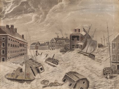 Rynek, Providence, Rhode Island, podczas Wielkiej Wrześniowej wichury, 1815, 1815. autorstwa Unbekannt