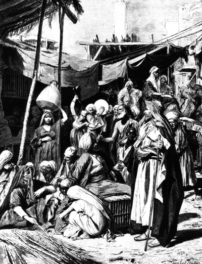 Targ w Tantah, Egipt, 1880 autorstwa Unbekannt