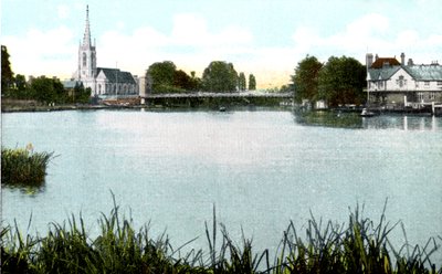 Most i kościół Marlow, Buckinghamshire, XX wiek autorstwa Unbekannt