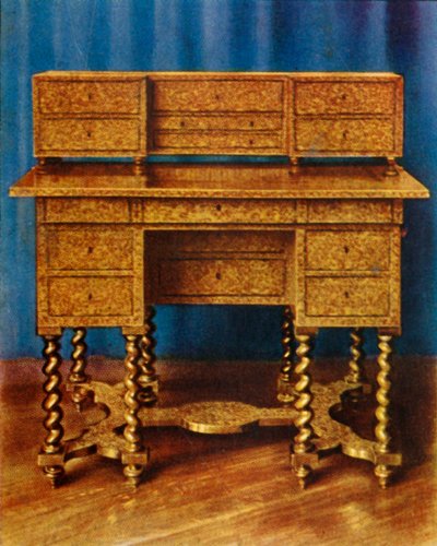 Stół do pisania intarsjowany króla Wilhelma III, 1938. autorstwa Unbekannt