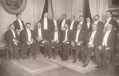 Marszałek Hermes da Fonseca ze swoimi sekretarzami stanu i doradcami, 1914 autorstwa Unbekannt