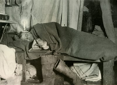 Marston w swoim łóżku, c1908, 1909. autorstwa Unbekannt