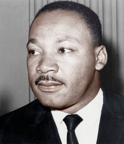 Martin Luther King Jr, amerykański działacz na rzecz praw obywatelskich Czarnych, ok. 1968 r. autorstwa Unbekannt