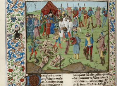 Masakra chrześcijan po bitwie pod Nikopolis, ok. 1470-1475. autorstwa Unbekannt