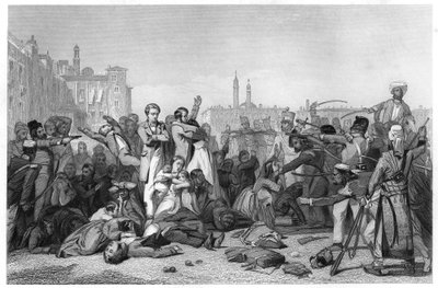 Masakra w Cawnpore, 1857, c1860 autorstwa Unbekannt