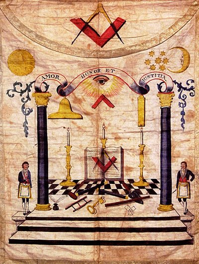 Fartuch mistrza murarskiego, XVIII wiek autorstwa Unbekannt