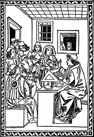 Opanuj ze swoimi uczniami. Christoforo Landino, 1492, 1917 autorstwa Unbekannt