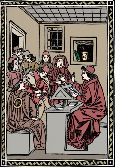 Opanuj ze swoimi uczniami. Christoforo Landino, 1492, 1917 autorstwa Unbekannt