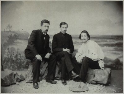 Maksym Gorki, Iwan Bunin i Nikołaj Teleszow, 1900 autorstwa Unbekannt