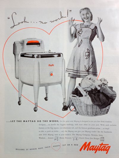 Reklama pralki Maytag, 1946 autorstwa Unbekannt