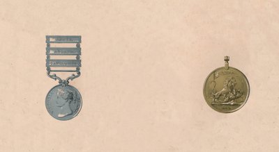 Medale za bitwy w Indiach, ok. 1911 w. autorstwa Unbekannt