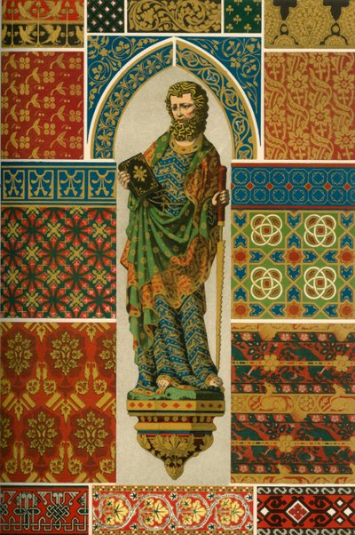 Średniowieczne tkactwo, haft, rzeźba emaliowana i malowana, 1898 r. autorstwa Unbekannt