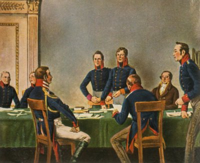 Posiedzenie Komisji Reorganizacyjnej w Królewcu, 9 lipca 1807, 1936. autorstwa Unbekannt