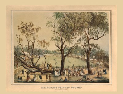 Pole do krykieta w Melbourne, 1 stycznia 1864 r. autorstwa Unbekannt