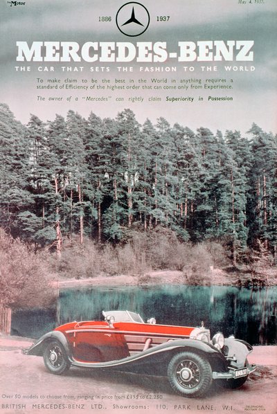 Reklama samochodu Mercedes-Benz, 1937 autorstwa Unbekannt