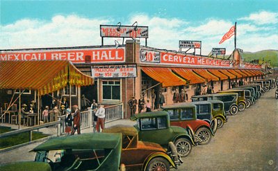 Piwiarnia Mexicali, najdłuższy bar na świecie, c1939 autorstwa Unbekannt