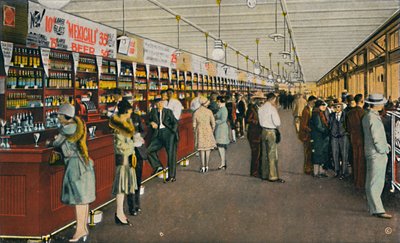 Piwiarnia Mexicali, najdłuższy bar na świecie, c1939 autorstwa Unbekannt