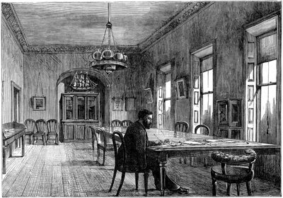 Michael Davitt w sali komisji Ligi Lądowej, Upper Sackville Street, Dublin, 1891 autorstwa Unbekannt