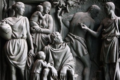 Rzeźba bramy Duomo w Mediolanie, Mediolan, Włochy autorstwa Unbekannt