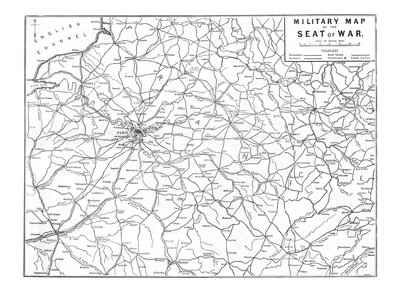 Mapa wojskowa siedziby wojny, 1870 autorstwa Unbekannt