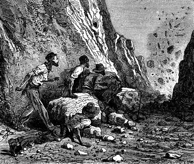 Wysadzanie górników, 1879. autorstwa Unbekannt