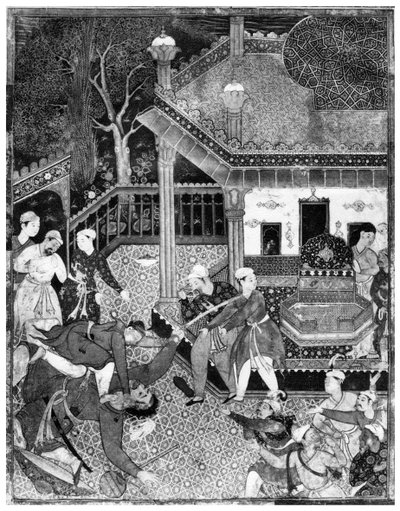Miniatura z Dastan e-Amir Hamza, c1500 1958 autorstwa Unbekannt