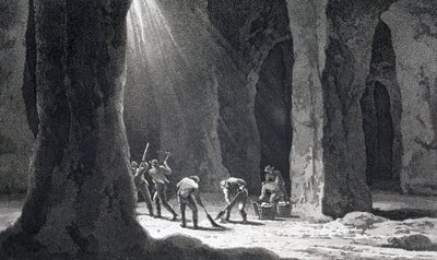 Górnictwo, sól „Wnętrze Kopalni Soli” autorstwa Unbekannt