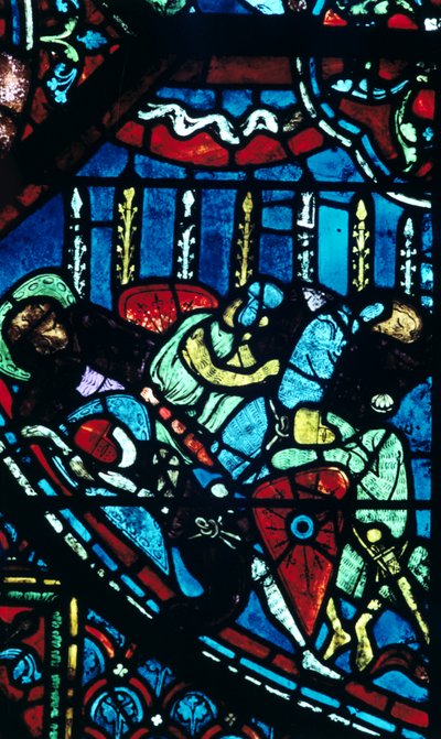 Cud kwitnących włóczni, witraż, katedra w Chartres, Francja, c1225 autorstwa Unbekannt