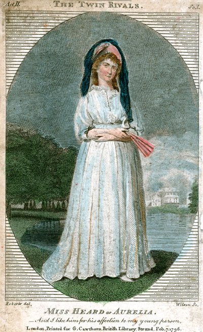 Miss Heard jako Aurelia, 1796 autorstwa Unbekannt