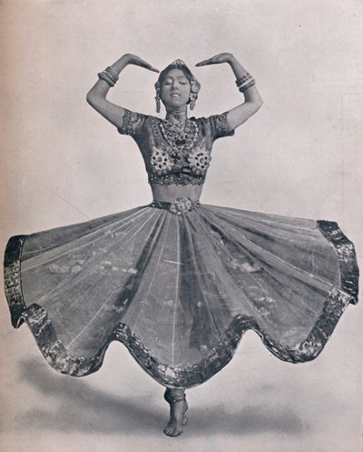 Miss Ruth St. Denis w swoim niezwykłym tańcu wschodnioindyjskim w teatrze Aldwych, 1906 autorstwa Unbekannt