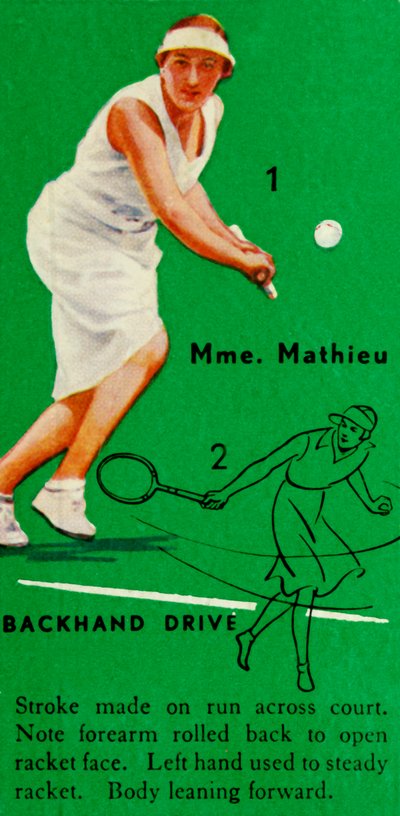 Pani Mathieu - bekhendowy pęd, c1935. autorstwa Unbekannt