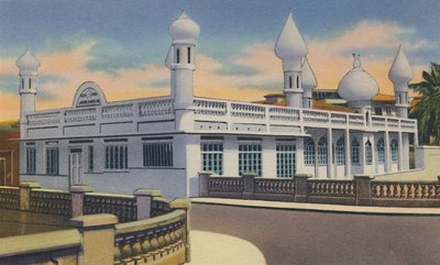 Meczet Mahometa, Port of Spain, Trynidad, B.W.I., ok. 1940 r. autorstwa Unbekannt
